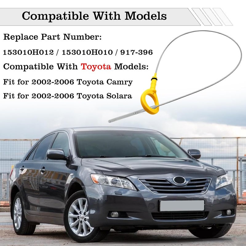 FBLOWMOD 153010H012 Engine Oil Dipstick Indicator, Compatible with 2002-2006 Toyota Camry, 2002-2006 Toyota Solara Engine Oil Fluid Level Dip Stick, Replace 153010H010, 917-396 - Image 2